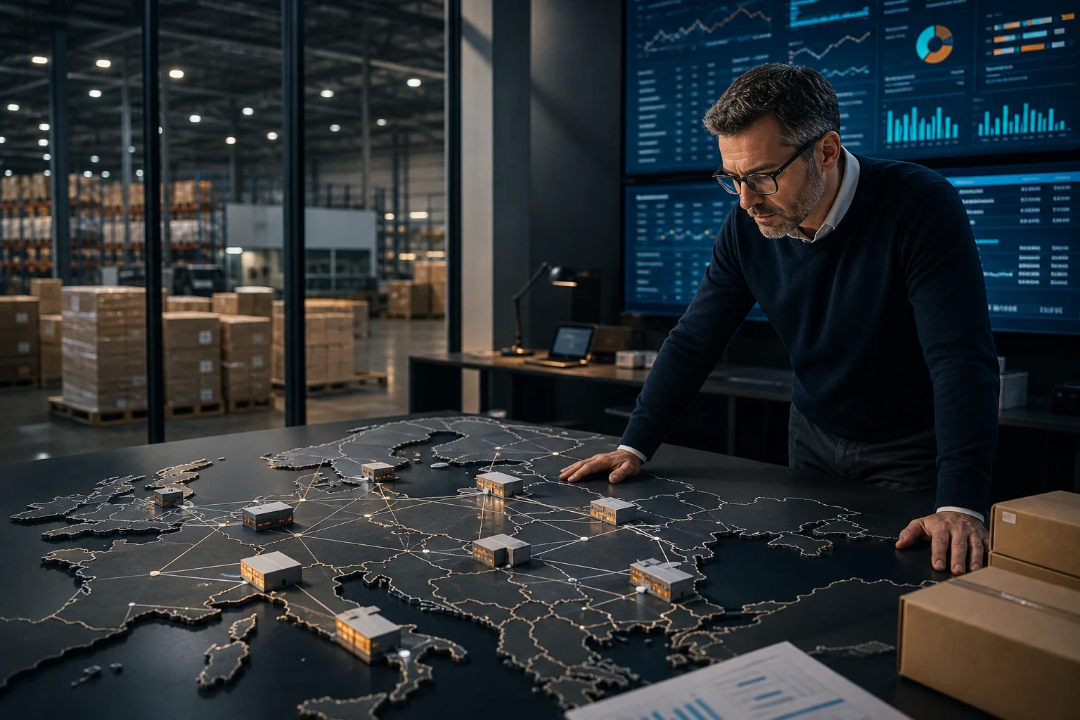Finance manager mapping Pan-European fulfilment and local VAT registrations